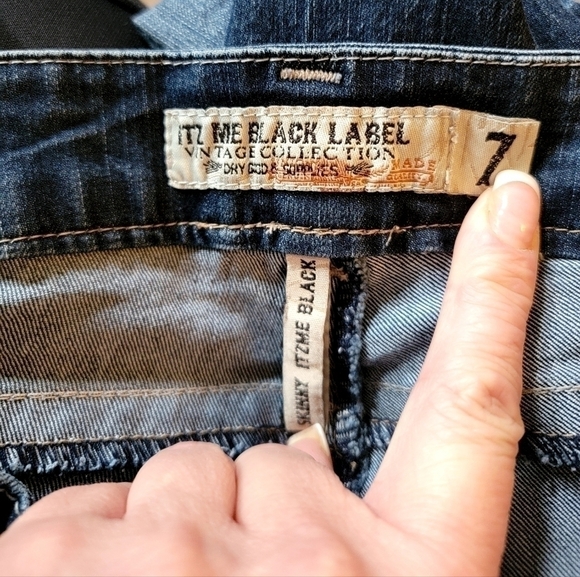 WOMENS ITZ ME Black label skinny jeans size 7 - Picture 5 of 9